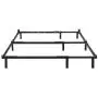PrimaSleep Full Queen King, Tool Free, Easy Assembly Non Slip for Box Spring 7 inch Dura Metal Compact Adjustable Steel Bed Frame, Universal, Black