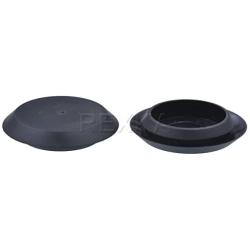 Rexka Flush Sheet Metal Plugs Plastic 7/8'' Hole Black (Pack of 100)