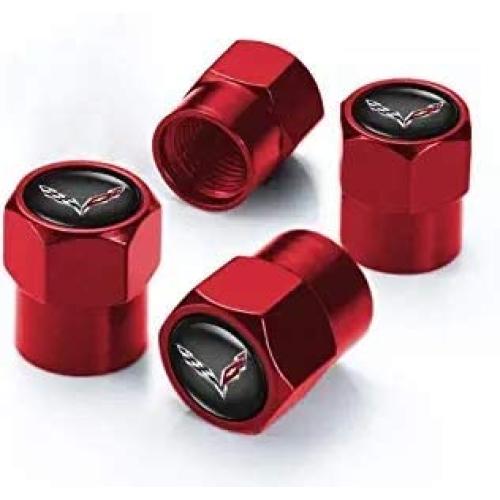Bearfire 4pcs Universal Metal Car Tire Valve Stem Air Caps Cover for Chevrolet Corvette Accessory(Tire Valve Stem Air Caps)