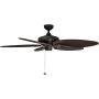 Honeywell Palm Island 52-Inch Tropical Ceiling Fan, Five Palm Leaf Blades, Indoor/Outdoor, Damp Rated, Bronze