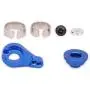 for Wltoys A959 A979 Buffer 25T Steering Servo Horn Arm Set Upgrade Metal Parts 1/18 RC A969 K929 Buggy Bigfoot Rally Hobby Model Car (Navy Blue)