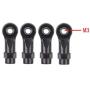 EAPTS 10pcs Metal Link with Plastic Rod Ends for Axial SCX10 II 90046 90047 RC Crawler