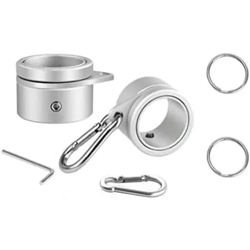 Smirdx 2 Pcs Aluminum Flag Pole Rings Set with 2 Carabiners and 2 Rings, 360° Rotating Flagpole Ring with Installation Tool, Anti Wrap Flagpole Ring Clips Flag Parts Kit for 0.75“-1.02” Diameter Pole Smirdx 2 Pcs Aluminum Flag Pole Rings Set with 2 Carabiners and 2 Rings, 360° Rotating Flagpole Ring with Installation Tool, Anti Wrap Flagpole Ring Clips Flag Parts Kit for 0.75“-1.02” Diameter Pole
