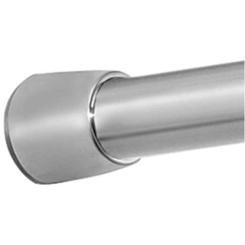iDesign Astor Metal Tension, Adjustable Customizable Curtain Rod for Bathtub, Shower Stall, Closet, Doorway, 43-75'', Brushed Stainless Steel,78570