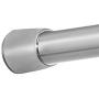 iDesign Astor Metal Tension, Adjustable Customizable Curtain Rod for Bathtub, Shower Stall, Closet, Doorway, 43-75'', Brushed Stainless Steel,78570