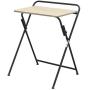 SOFSYS Modern Folding Desk for Small Space, Computer Gaming, Writing, Student and Home Office Organization, Industrial Metal Frame with Premium Desktop Surfaces, Oak/Black