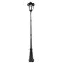 GAMA SONIC Windsor Bulb Solar Lamp Post, Outdoor LED Solar In Ground Light, Black (GS-99B-S)