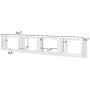 YOU HAVE SPACE Wall Mount Media Storage Rack Cd DVD Organizer 34 Inch Metal Floating Shelf Set of 5 White