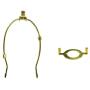 TooToo Star Lamp Shade Harp Holder and Light Base UNO Fitter Adapter Converter Finial Set, Detachable Parts (Brass, E27 Adapter, 8 inch)