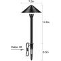 Outdoor Landscape Lighting Low Voltage Garden Landscape Lights Pathway Lights Yard Lights Driveway Lights, Aluminum Construction Waterproof 12V 3W 3000K Warm-Yellow Light（4-Pack）