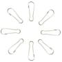 LASSUM 100 PCS Metal Snap Spring Clips Hooks 22 mm Purse Pulis Snap Clip Hobby ID Card Key Chain Parts