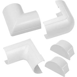 D-Line Cable Raceway Accessories | Join Multiple Channels of D-Line Cord Covers | Connector Multipack (Maxi (Large), White)