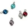 Dovewill 50 Pieces Colourful Charms Dangle Pendant Metal Flower Round Glass Pearl Beads - Silver Dovewill 50 Pieces Colourful Charms Dangle Pendant Metal Flower Round Glass Pearl Beads - Silver