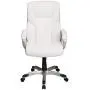 Amazon Basics High-Back Executive, Swivel, Adjustable Office Desk Chair with Casters, White Bonded Leather Amazon Basics High-Back Executive, Swivel, Adjustable Office Desk Chair with Casters, White Bonded Leather