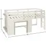 DONCO Twin Sweet Dreams LOW LOFT, White/Grey DONCO Twin Sweet Dreams LOW LOFT, White/Grey
