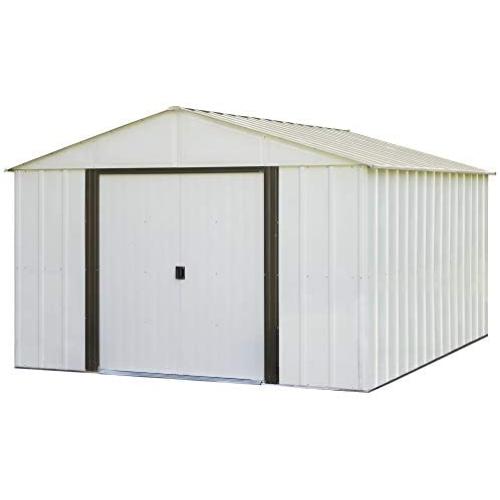 Arrow AR1012-C1 Arlington Steel, Eggshell/Coffee Trim, 10 x 12 ft. Storage Shed