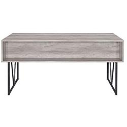 Analiese 4-drawer Writing Desk Grey Driftwood and Black