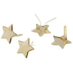 Prettyia 300 Pieces Star Heart Head Split Pin Metal Brads Paper Fasteners for Scrapbook Paper Craft Card Making Kids DIY Craft Gold