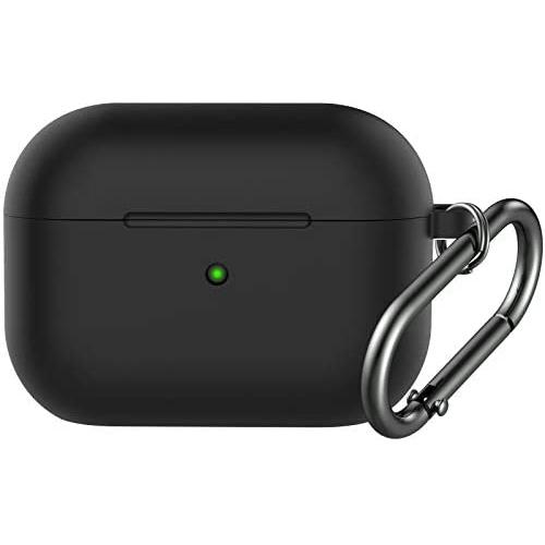 BRG Compatible with Airpods Pro Case,Soft Silicone Skin Case Cover Shock-Absorbing Protective Case with Keychain [Front LED Visible]