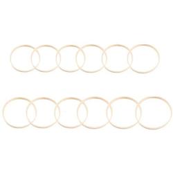 Fasdu 12PCS Wooden Bamboo Dreamcatcher Rings Hoops Round for Dream Catcher Home Craft DIY,Wedding Decoration（6pcs 6-inch and 6pcs 8-inch）
