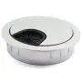 HJ Garden 1pc 2 inch (50mm) Metal Desk Grommets for Managing and Hiding Wire Cord Cable Hole Cover Office PC Desk Cable Cord Organizer Zinc Alloy Cover Silver