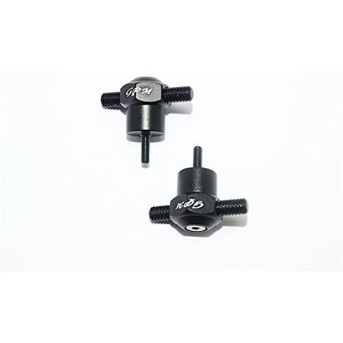 GPM for Traxxas Unlimited Desert Racer 4X4 (#85076-4) Upgrade Parts Aluminum Spare Tire Locking - 2Pc Set Black