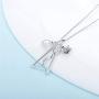 NY Jewelry 925 Sterling Silver Bow and Arrow Pendants for Pearl, Pearl Pendant Accessories/Fitting/Mounts with Pearl Bead Bail Pin for Women Jewelry Making Cup Bail Pin for Women Necklace Making Gift