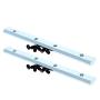 MroMax 40 Series Aluminum Profile Straight Line Connector 7.09'' x 0.79''x 0.39''(L x W x T),for T Slot Aluminum Extrusion Profile Connect Parts, Silver 2Pcs(with Set Screw)