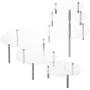 MyGift 6-Piece Set Round Clear Acrylic Server Dessert & Bakery Display Riser Stands