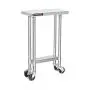 DuraSteel Stainless Steel Work Table 24'' x 12'' x 34'' Height w/ 4 Caster Wheels - Food Prep Commercial Grade Worktable - NSF Certified - Good For Restaurant, Business, Warehouse, Home, Kitchen, Garage DuraSteel Stainless Steel Work Table 24'' x 12'' x 34'' Height w/ 4 Caster Wheels - Food Prep Commercial Grade Worktable - NSF Certified - Good For Restaurant, Business, Warehouse, Home, Kitchen, Garage