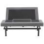 Classic Brands Comfort Upholstered Adjustable Bed Base with Massage, Wireless Remote, Three Leg Heights, and USB Ports-Ergonomic, Twin XL, Black