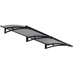 Palram HG9511 Aquila Door Awning, 7 L x 3 W x 6.5'' H, Gray/Solar Gray