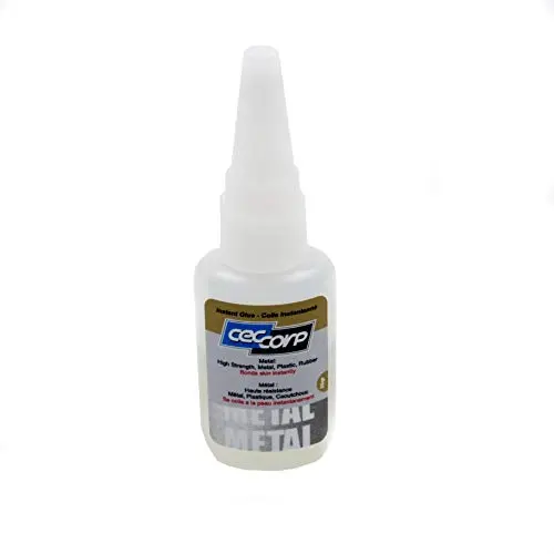 CECCORP Instant Glue/Super Glue Metal 20 gr Recommended for bonding Metals, Rubber and Plastics, Ceramic and Most Rigid Materials. Super Glue high Viscosity Allows to Fill Large Gaps.