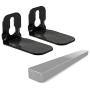 Wall Mount Bracket for JBL Bar 5.1 / Bar 3.1 / Bar 2.1 / Bar Studio Soundbar, 2 Pieces Black Sound Bar Brackets Holder + Screws + Metal Holder Screws