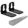 Wall Mount Bracket for JBL Bar 5.1 / Bar 3.1 / Bar 2.1 / Bar Studio Soundbar, 2 Pieces Black Sound Bar Brackets Holder + Screws + Metal Holder Screws