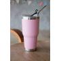 StrawPanda Metal Straws Variety Pack of Six Straws Boba, Long and Regular Sized Reusable Drinking Straws with cleaning brushes and StrawPanda carrying case