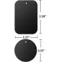 Metal Plate with 3M Adhesive Back for Magnetic Car Mount Cell Phone Holder GPS and Tablet Holder (2 Rectangle & 2 Round) (Black) Metal Plate with 3M Adhesive Back for Magnetic Car Mount Cell Phone Holder GPS and Tablet Holder (2 Rectangle & 2 Round) (Black)