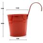 Hanging Flower Pots (10pcs), Balcony Garden Plant Planter Metal Iron Mini Flower Seedlings Brigade Fence Bucket Pots Hanger Planter for Home Decor