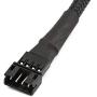 CRJ Male Mini 4-Pin GPU Fan to Female 4-Pin PWM All Black Sleeved Adapter Cable