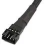 CRJ Male Mini 4-Pin GPU Fan to Female 4-Pin PWM All Black Sleeved Adapter Cable