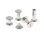 75 Sets Screw Post Metal Chicago Screws Binding Screw Leather Screw Nail Rivet Button Solid Belt Tack Screw (Silvery 1/4 5/16 3/8 Inches)