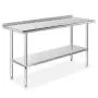 GRIDMANN NSF Stainless Steel Commercial Kitchen Prep & Work Table w/ Backsplash - 60 in. x 24 in. GRIDMANN NSF Stainless Steel Commercial Kitchen Prep & Work Table w/ Backsplash - 60 in. x 24 in.