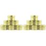 6-Ounce Round Gold Tins/Candle Tins (12-Pack), Metal Tins for Candles, DIY, Party Favors & More, Slip-On Lids Included