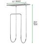 mDesign Modern Decorative Metal Wall Mount Towel Rack Holder Organizer with Shelf for Storage of Bathroom Towels, Washcloths, Hand Towels - Large - Chrome