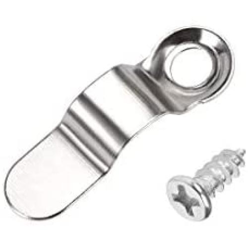 uxcell Frame Turn Button, 9/10'' Metal Bow Shape with Screws for Hanging Pictures, Photos, Drawings and Posters, 20 Pcs (Silver Tone)
