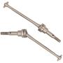 ZYCST 2PCS Aluminum Alloy Front Universal Driveshafts Dog Bone Replacement Part for WLtoys 12428 12423 1:12 RC Car Truck Buggy Car(Silver)