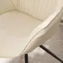 Volans Modern Mid Back Faux Leather Upholstery Home Office Chair with Armrest, No Casters in Black Metal Legs Desk Chair, Matte Off White Volans Modern Mid Back Faux Leather Upholstery Home Office Chair with Armrest, No Casters in Black Metal Legs Desk Chair, Matte Off White