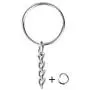 KINGFOREST 200PCS Split Key Ring with Chain 1 inch and Jump Rings,Split Key Ring with Chain Silver Color Metal Split Key Chain Ring Parts with Open Jump Ring and Connector. KINGFOREST 200PCS Split Key Ring with Chain 1 inch and Jump Rings,Split Key Ring with Chain Silver Color Metal Split Key Chain Ring Parts with Open Jump Ring and Connector.