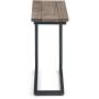 SIMPLIHOME Skyler Solid Mango Wood and Metal 18 inch wide Rectangle Industrial C Side Table in Beach Brown, Fully Assembled, for the Living Room and Bedroom