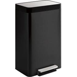 Kohler K-20940-BST 13-Gallon Step Trash Can, Black Stainless,Black Stainless Steel